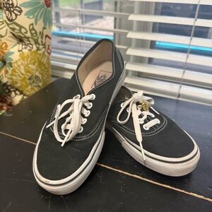Vans Black and White Low-Top Sneakers